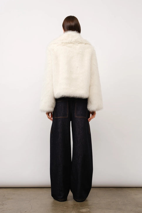 Fernanda Soft Faux Fur Coat - White