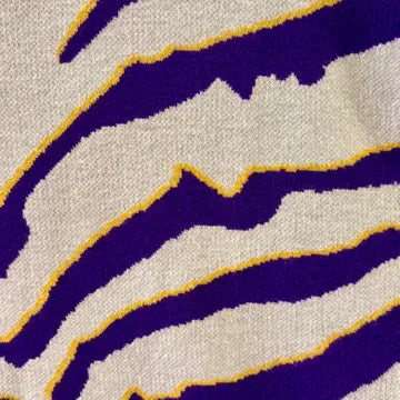 Game Day Purple Gold Tiger Print Knit Vest Top