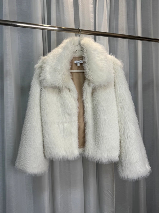 Fernanda Soft Faux Fur Coat - White