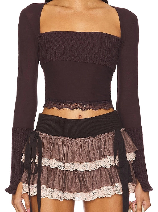 Cozy Knit Maroon Top