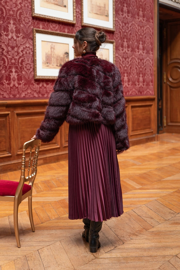 Bordeaux Fur Jacket