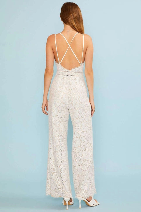 Scallop Edge Lace Jumpsuit