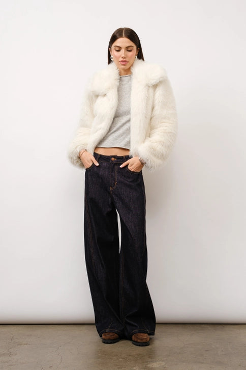 Fernanda Soft Faux Fur Coat - White