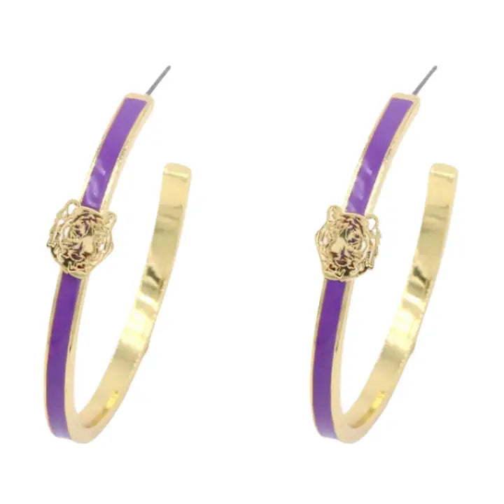Lsu Logo Hoop Earrings