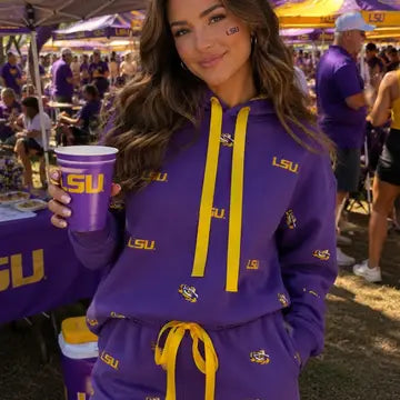 Lsu Embroidered Fleece Shorts