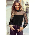 Sheer Dotty Long Sleeve Ribbed Velvet Body Suit