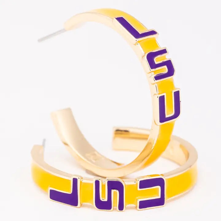 LSU Yellow Logo Hoops