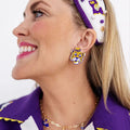 College Vault Lsu Mascot Stud Earrings