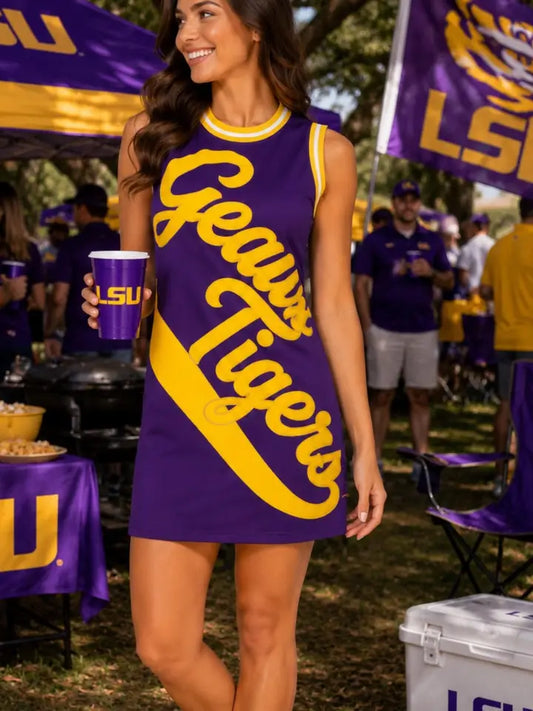 LSU Script Dress