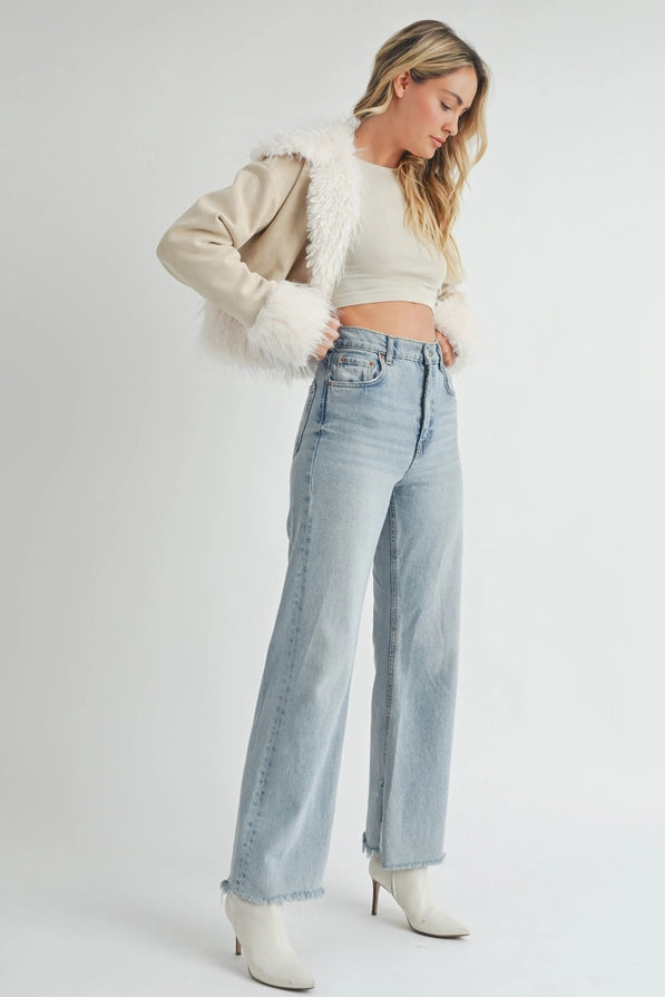 Faux Fur Trim Jacket