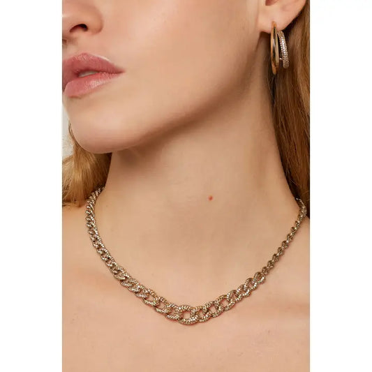 Max Elegant Graduating Pave Crystal Chain Necklace
