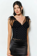 Romantic Polka Dot Top