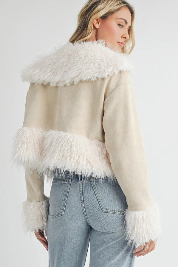 Faux Fur Trim Jacket