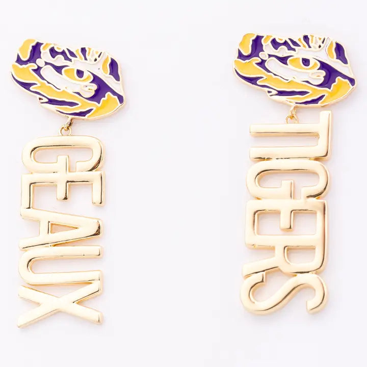 Geaux Tigers Drop Earrings