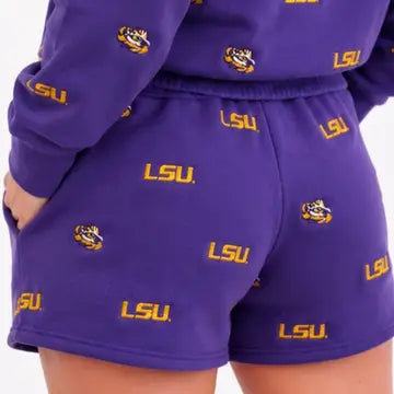 Lsu Embroidered Fleece Shorts
