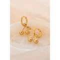 Willa Gold Cherry Hoop Earrings