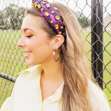 Lsu Logo Hoop Earrings