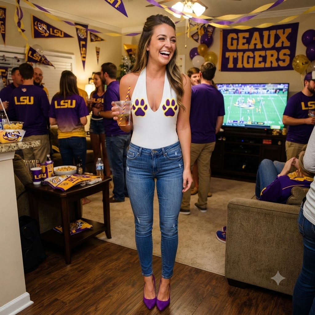 LSU Paws Up Body Suit